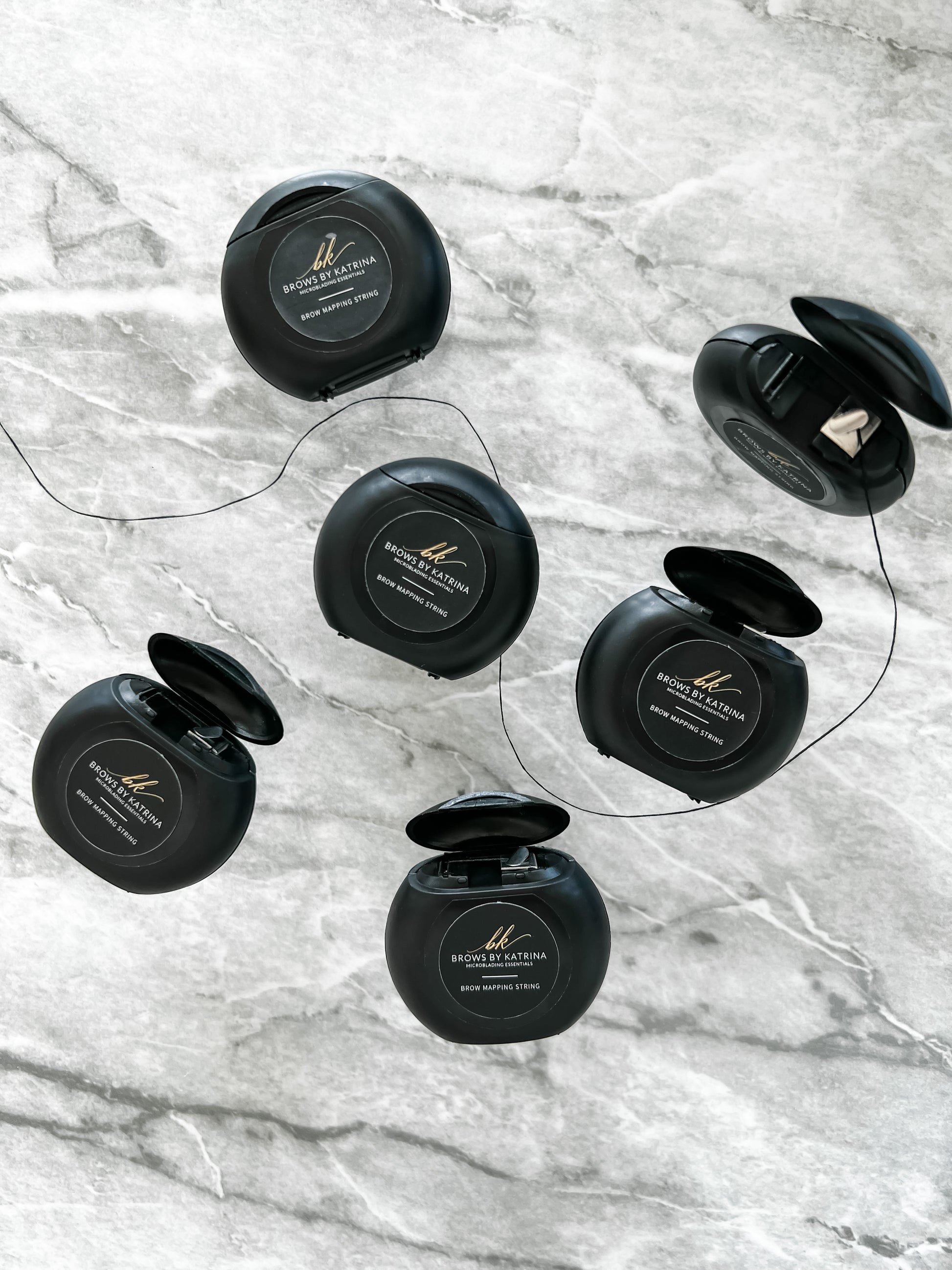 pre-inked black eyebrow mapping string for precise symmetrical brow mapping in pmu